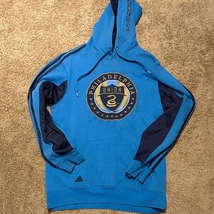 Adidas Philadelphia Union Blue and Navy Hoodie